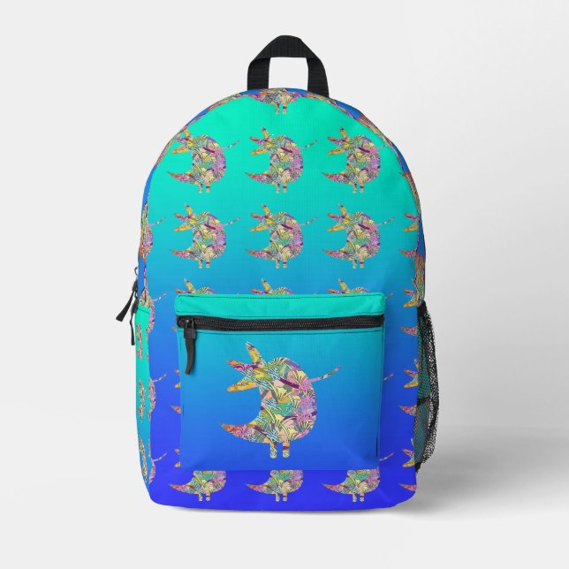 Tweety Bird Kids Aqua Blue  Printed Backpack (Front)