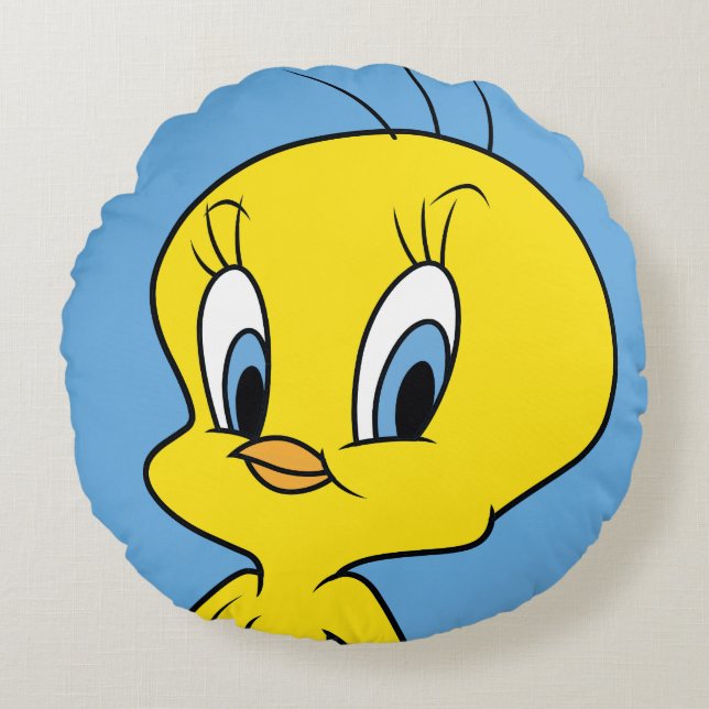 TWEETY™ | Clever Bird Round Cushion (Front)