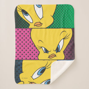 TWEETY™ Comic Panels Sherpa Blanket