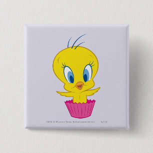 TWEETY™ Cupcake 15 Cm Square Badge