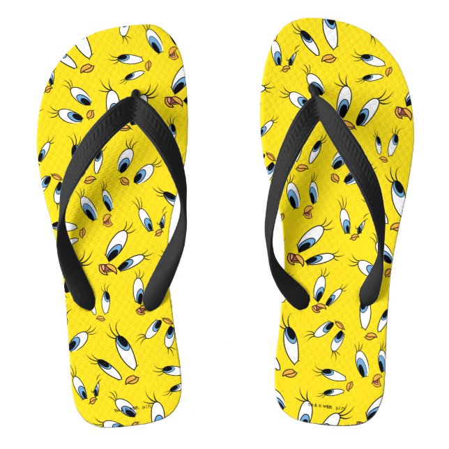 TWEETY™ Face Pattern Flip Flops (Footbed)