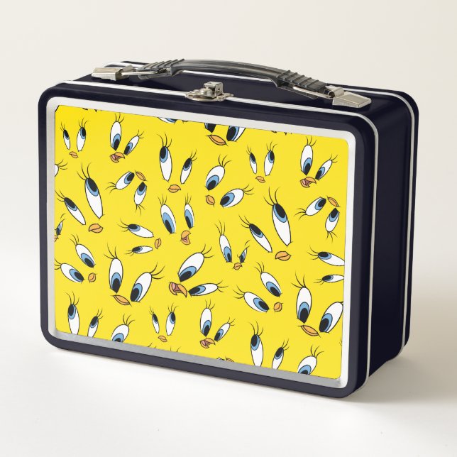 TWEETY™ Face Pattern Metal Lunch Box (Front)