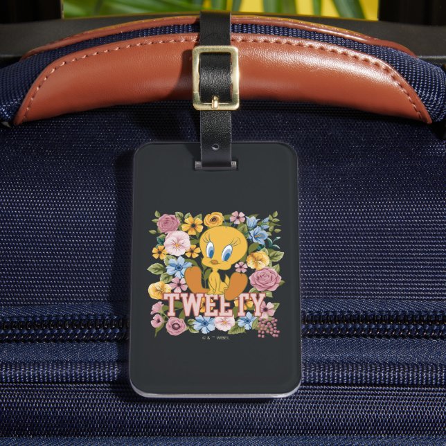 TWEETY™ Floral Embroidery Graphic Luggage Tag (Front Insitu 2)
