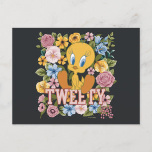 TWEETY™ Floral Embroidery Graphic Postcard
