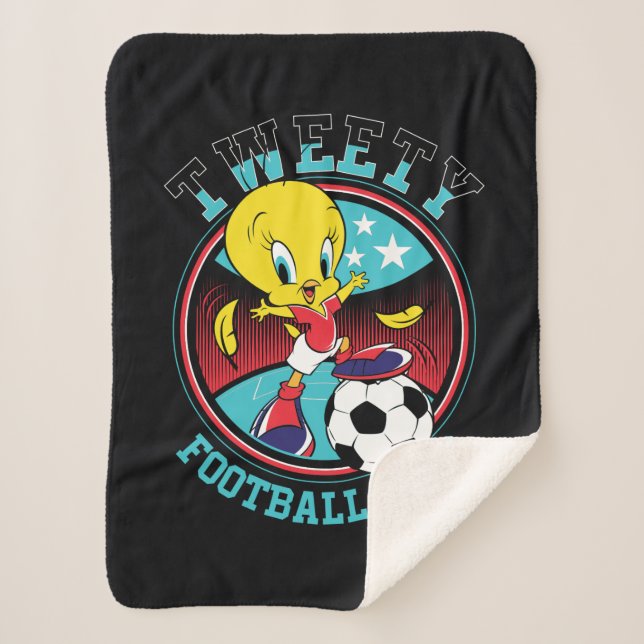 TWEETY™ Football Club Badge Sherpa Blanket (Front)