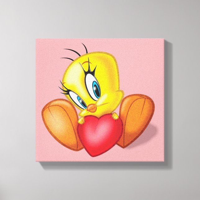 TWEETY™ Holding Heart Canvas Print (Front)