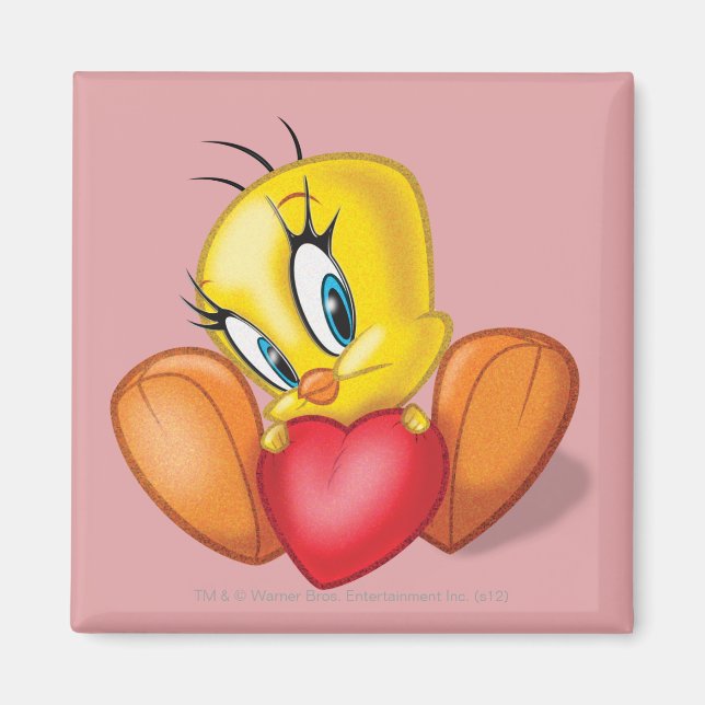 Tweety Holding Heart Magnet (Front)