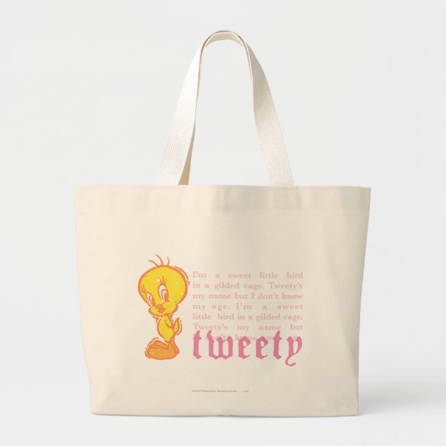 TWEETY™ "I Am A Sweet Little Bird" Large Tote Bag (Front)