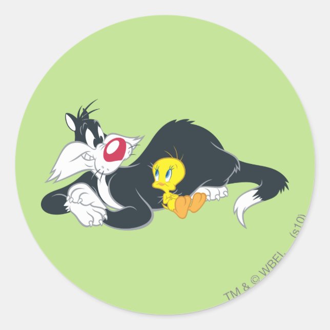 TWEETY™ In Action Pose 14 Classic Round Sticker (Front)
