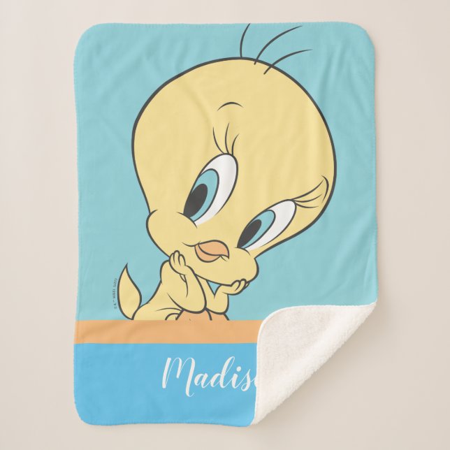 TWEETY™ In The Clouds Pose 9 Sherpa Blanket (Front)