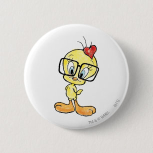 Tweety Nerd 6 Cm Round Badge