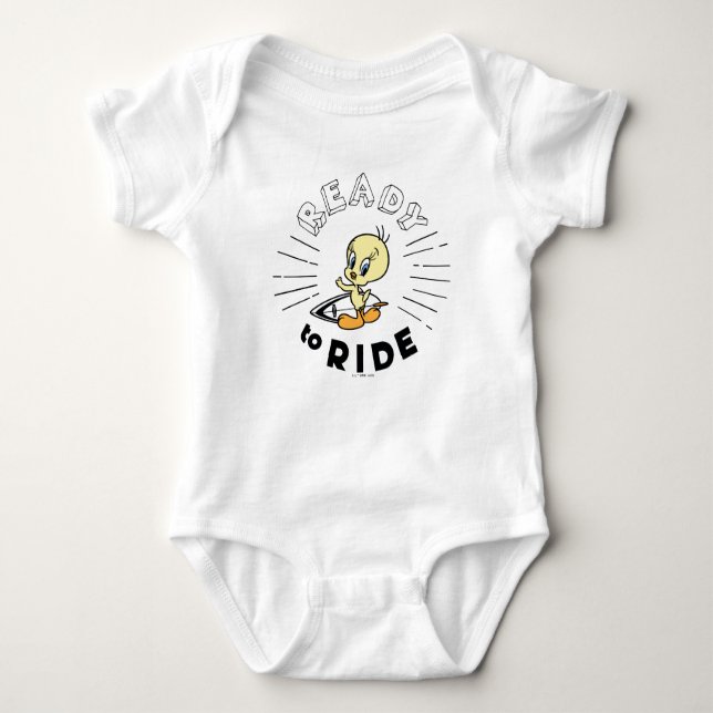 TWEETY™ Surfboard -  Ready to Ride Baby Bodysuit (Front)