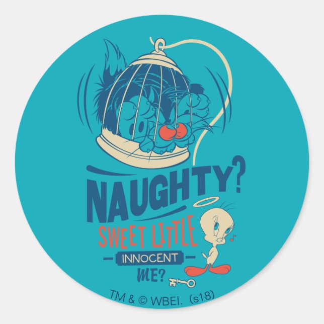 TWEETY™- Sweet Little Innocent Me? Classic Round Sticker (Front)