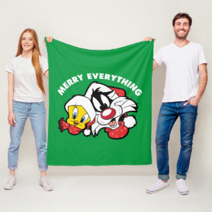 TWEETY™ & SYLVESTER™ "Merry Everything" Fleece Blanket