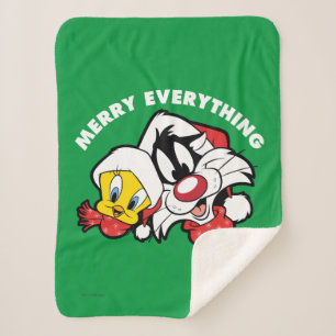 TWEETY™ & SYLVESTER™ "Merry Everything" Sherpa Blanket
