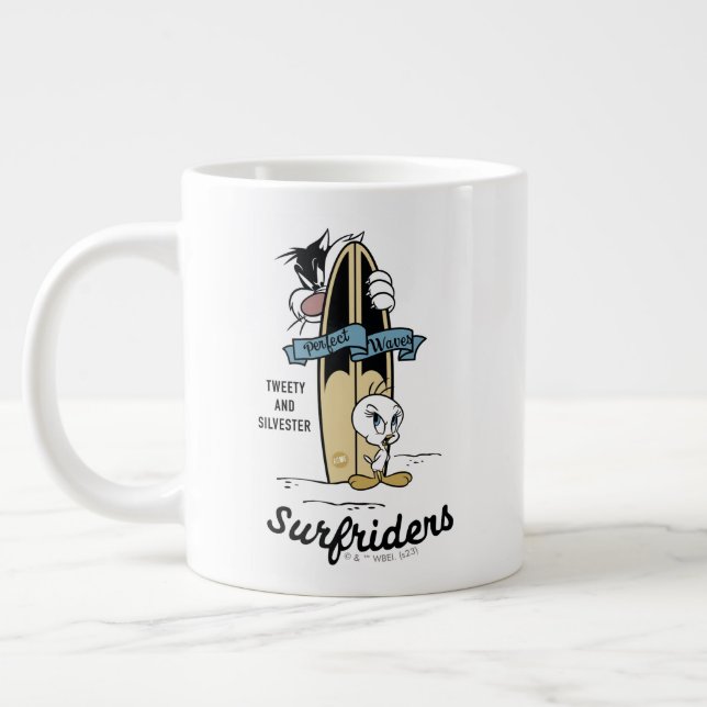 TWEETY™ & SYLVESTER™ Surfriders Large Coffee Mug (Left)
