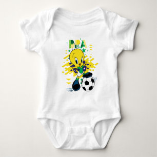 TWEETY™ Team Brazil Soccer Graphic Baby Bodysuit