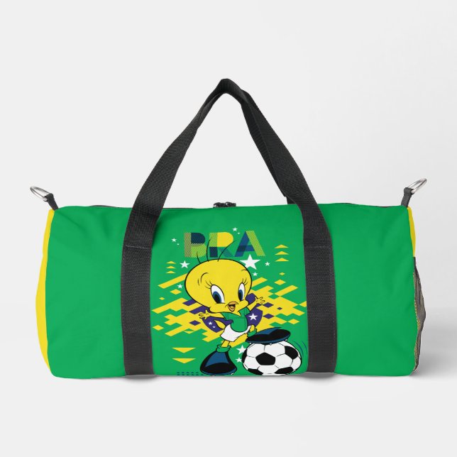 TWEETY™ Team Brazil Soccer Graphic Duffle Bag (Front)