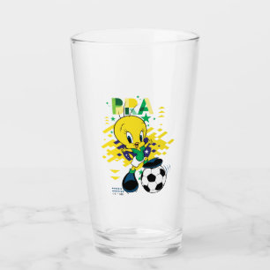 TWEETY™ Team Brazil Soccer Graphic Glass