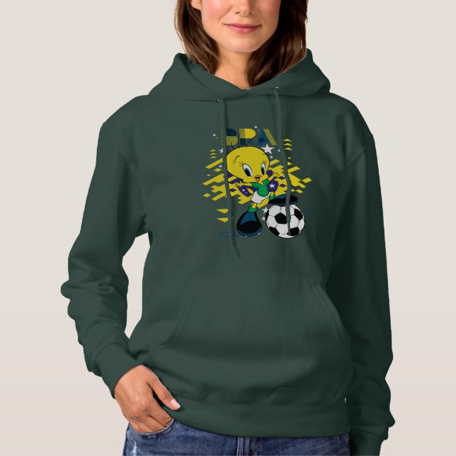 TWEETY™ Team Brazil Soccer Graphic Hoodie (Front)