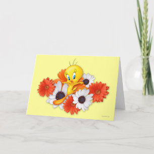Tweety With Daisies Card