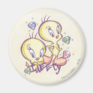 Tweety with Gems Magnet
