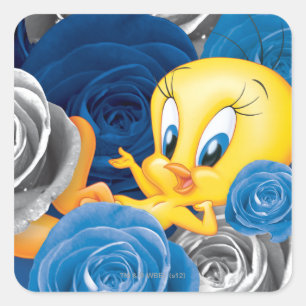 TWEETY™ With Roses Square Sticker