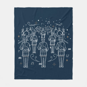 Twelfth Day of Christmas Fleece Throw Blanket