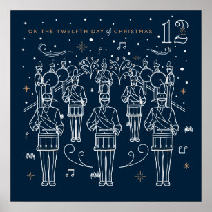 12 Days Of Christmas Posters &amp; Prints | Zazzle UK