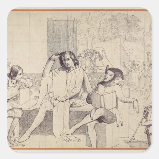 Twelfth Night, c.1850 Square Sticker (Front)