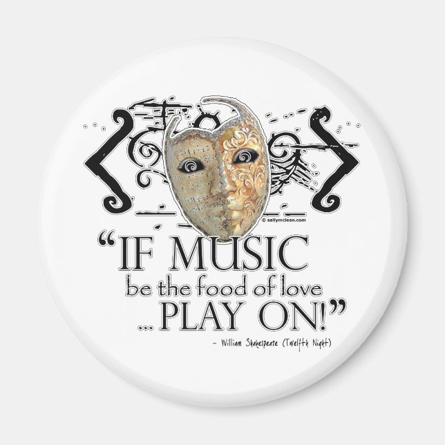 Twelfth Night Music Quote Magnet (Front)