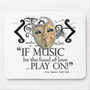 Twelfth Night Music Quote Mouse Mat