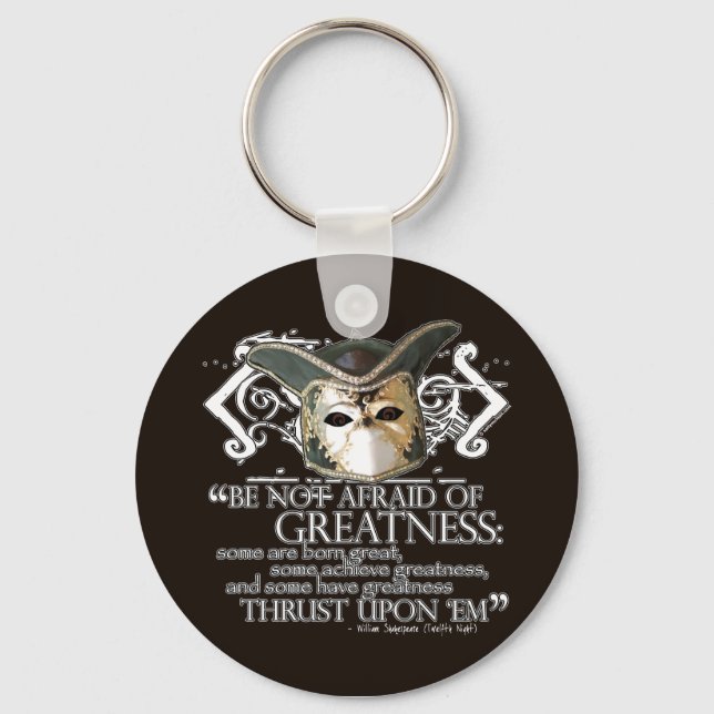 Twelfth Night Quote Key Ring (Front)