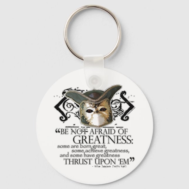 Twelfth Night Quote Key Ring (Front)