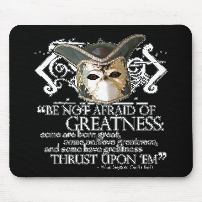 Twelfth Night Quote Mouse Mat (Front)
