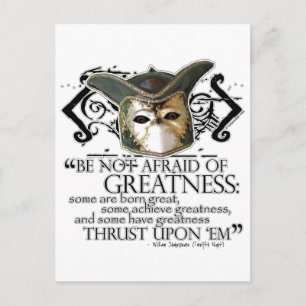 Twelfth Night Quote Postcard
