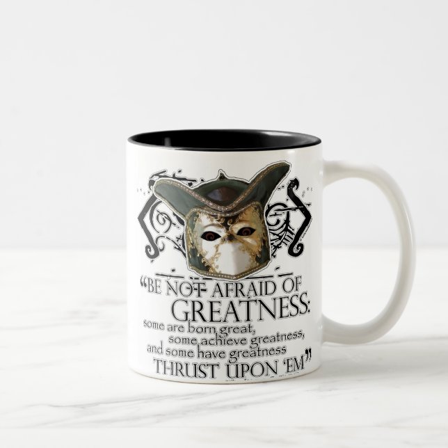 Twelfth Night Quote Two-Tone Coffee Mug (Right)