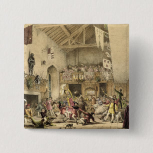 Twelfth Night Revels in the Great Hall, Haddon Hal 15 Cm Square Badge