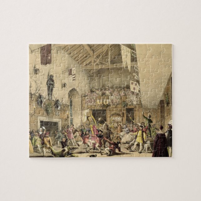 Twelfth Night Revels in the Great Hall, Haddon Hal Jigsaw Puzzle (Horizontal)
