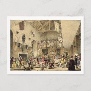 Twelfth Night Revels in the Great Hall, Haddon Hal Postcard