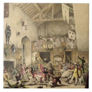 Twelfth Night Revels in the Great Hall, Haddon Hal Tile