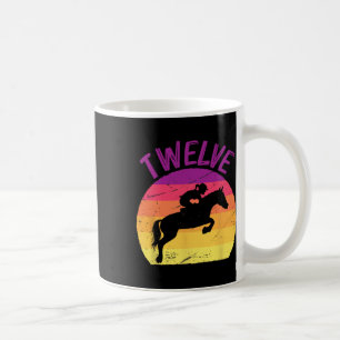 Twelve 12th Birthday Party Horse Rider Horseback R Coffee Mug