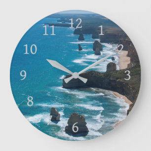Twelve Apostles Aerial Photo, Australia Large Clock
