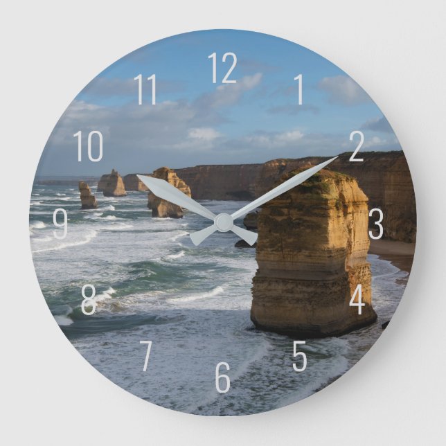 Twelve Apostles Great Ocean Road Trip Australia Large Clock (Front)