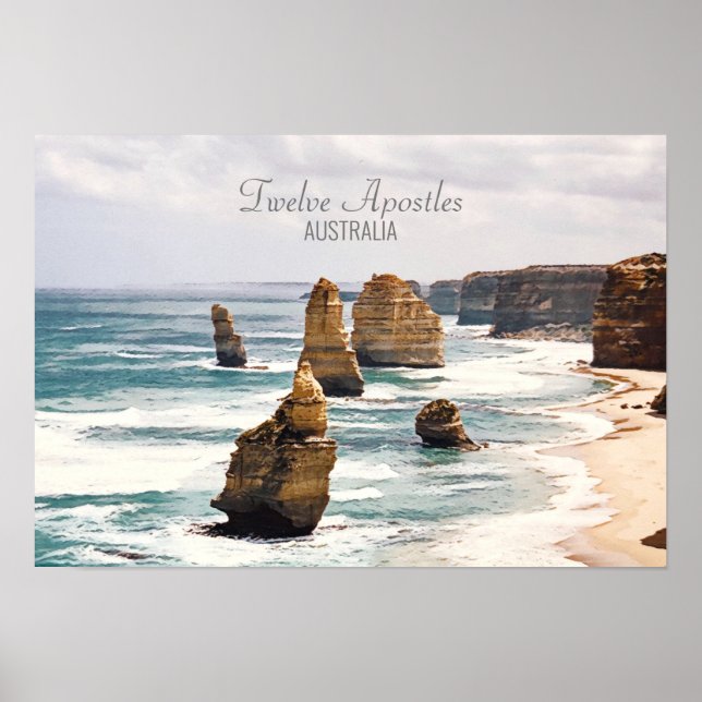 Twelve Apostles Victoria Australia travel Poster (Front)