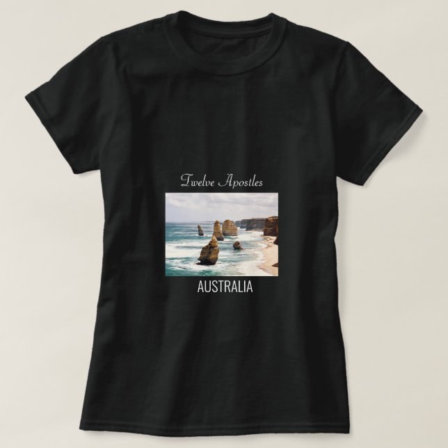 Twelve Apostles Victoria Australia travel T-Shirt (Design Front)