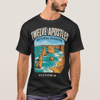 Twelve Apostles Victoria Australia Vintage Travel  T-Shirt