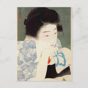 Twelve Aspects of Women Morning Hair Torii Kotondo Postcard
