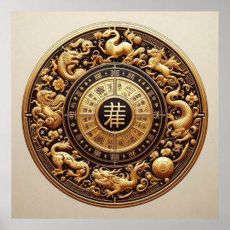Twelve Branches Of Earth ~ Chinese Zodiac Poster