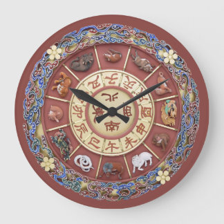 Twelve Branches of the Earth ~ Chinese Zodiac Large Clock